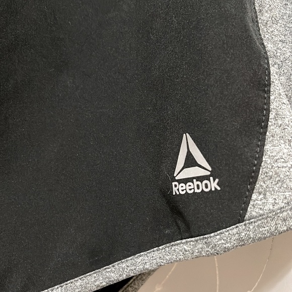 EUC Reebok | semi-fitted gray and black running shorts, wide fitted waistband - Picture 2 of 6